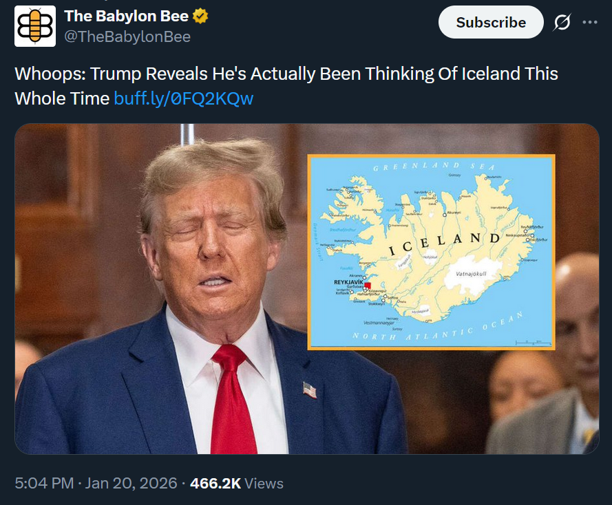 The_Kyle_Mann's tweet image. Another one of our @TheBabylonBee prophecies fulfilled