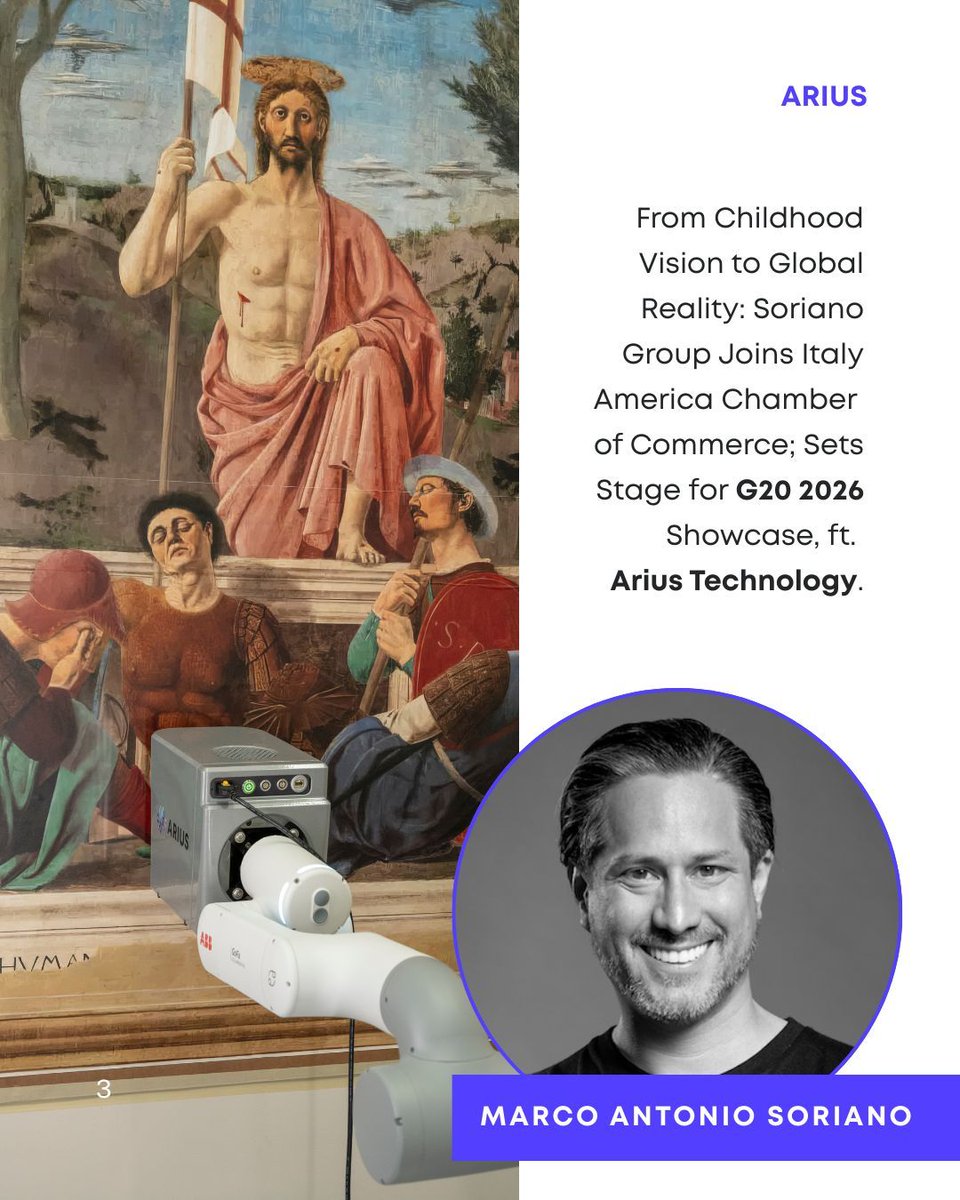 Italy’s cultural legacy continues to shape the future. With the Soriano Group joining the Italy America Chamber of Commerce, Arius is proud to support a vision led by Marco Antonio Soriano, bringing preservation &amp; innovation together ahead of #G202026

 🔗 einpresswire.com/article/884168…