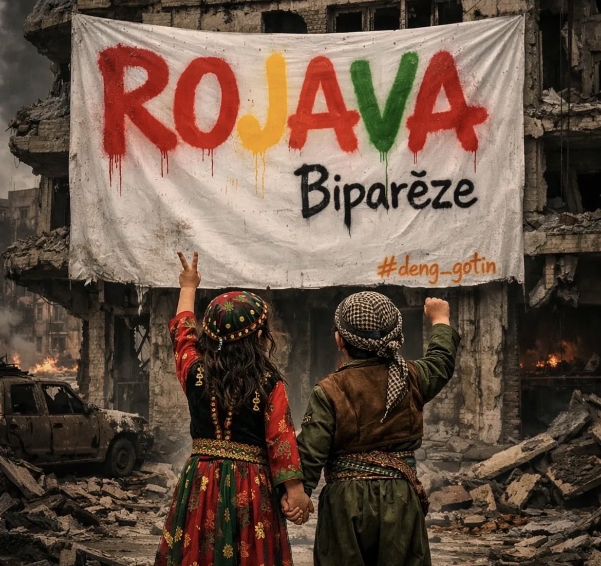 DEMRidvanYAVUZ's tweet photo. Kürt Halkı dünyanın en onurlu en şerefli ve en mazlum halklarından biridir. 
Tarihi boyunca inkara zulme zorbalığa asla teslim olmamıştır. 

Ve bizler; onursuz bir yaşamı asla kabul etmeyeceğiz. 
#rojava #RojavaDefend #RojavaUnderAttack https://t.co/An5DQbNxU9