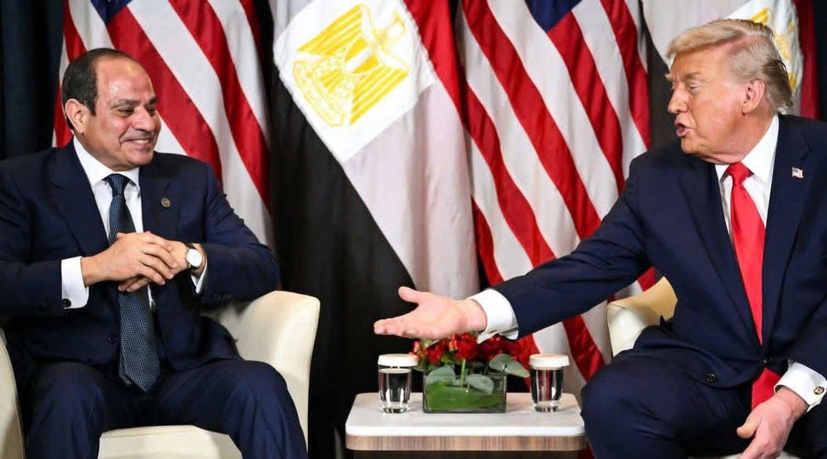 تحديث جديد 😎
الصورة الثانية 13 اكتوبر 2025 🔥 ترامب امام السيسي
الصورة الاولى 21 يناير 2026 ترامب امام السيسي 😎
#الوطن_شرف