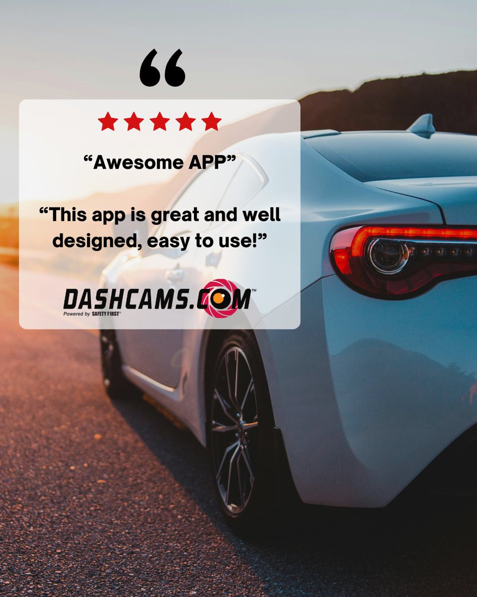 DashcamsProtect's tweet photo. Proud to deliver another 5-star experience! ⭐

Enjoying your https://t.co/lgbApVGVEH dashcam? Leave us a review, we'd love to hear about your experience! https://t.co/2ntugsrMI6
