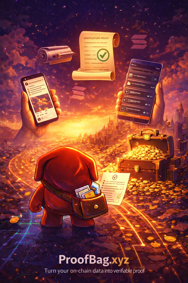 proof_bag's tweet image. Quick check 👀

If someone asked you “are you really on-chain?”
what would you show them?

A thread?
A screenshot?
Or proof?

That’s why we built ProofBag 🧾
Your wallet → verifiable proof → zero explanation.

Try it once: proofbag.xyz

Then reply with 👇
• what…