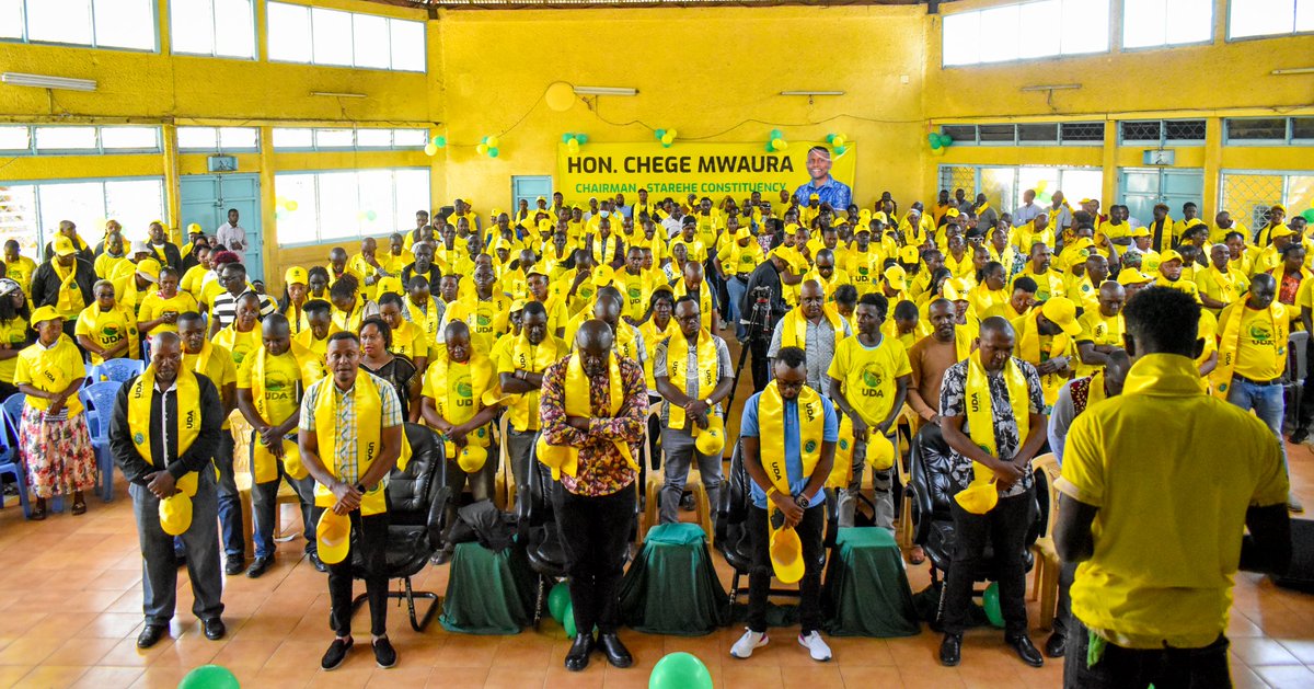 Hon_ChegeMwaura's tweet photo. Starehe Constituency UDA delegates. 

We held our inaugural Starehe Constituency delegates meeting at Kariokor Social Hall. We adopt a clear roadmap to advance the interests of Starehe, while strengthening the party through structured grassroots leadership. Putting Starehe first builds a stronger, more united party. We are building Starehe as a team.

#StareheFirst