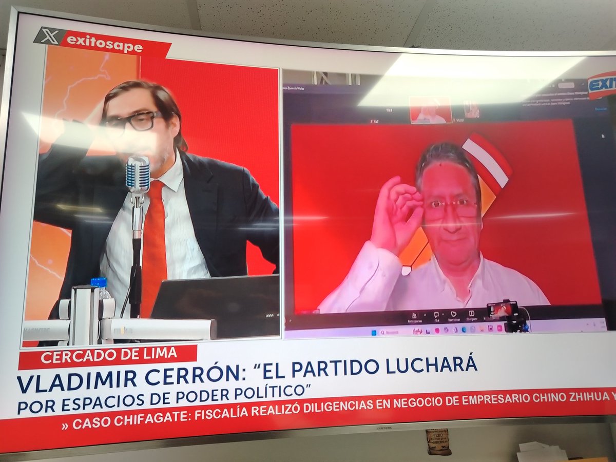 Vladimir Cerrón presenta desde la clandestinidad a sus candidatos para las elecciones. Vía Exitosa.
