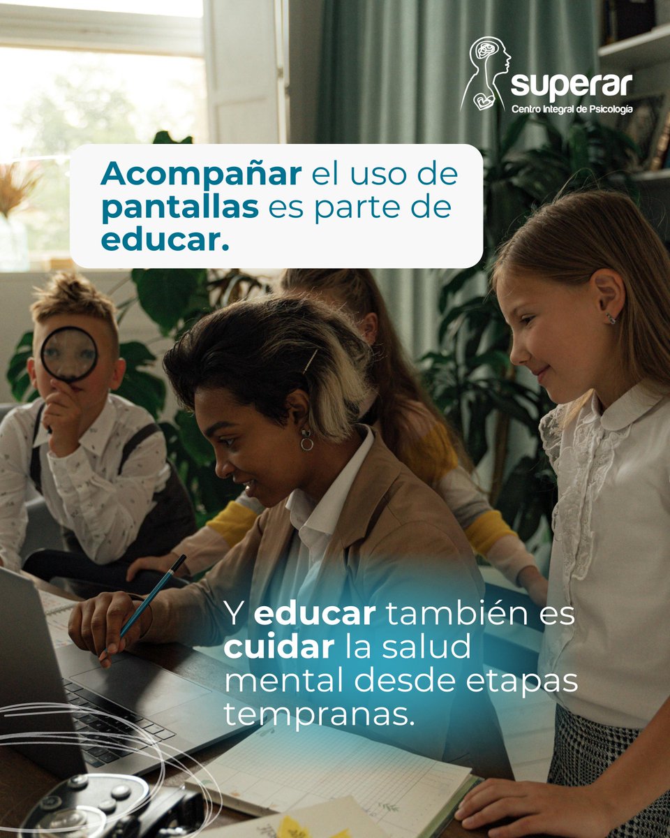 CIP_Superar's tweet photo. La educación hoy ocurre en un entorno de estímulos digitales constantes. No se trata de demonizar las pantallas, sino de acompañar su uso con criterio.

#Educación #SaludMental #EraDigital #InfanciaYAdolescencia https://t.co/l4Vv5Gkk9V