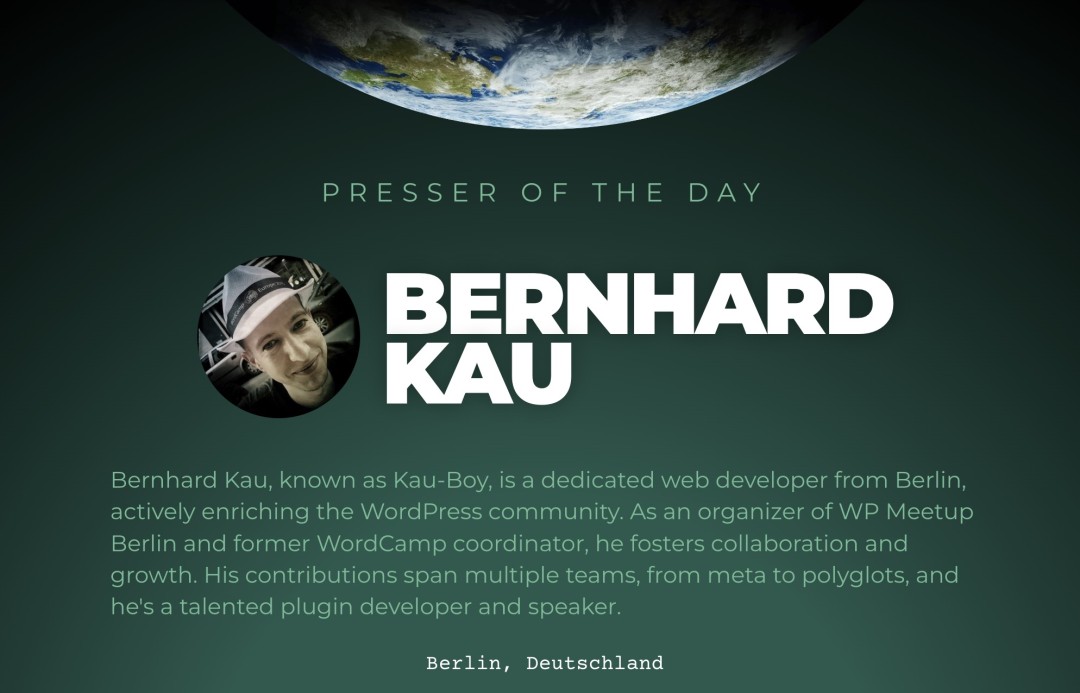 The WP World tweet media