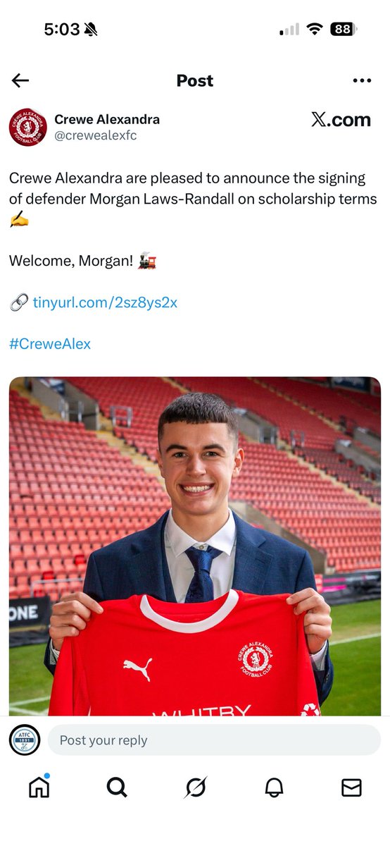 ArleseyTownEJA's tweet photo. Another player departs Arlesey Town Youth pathway. Real prospect can see him going on and having a good future in the game. 

Good luck Morgan https://t.co/Fcml017eJo