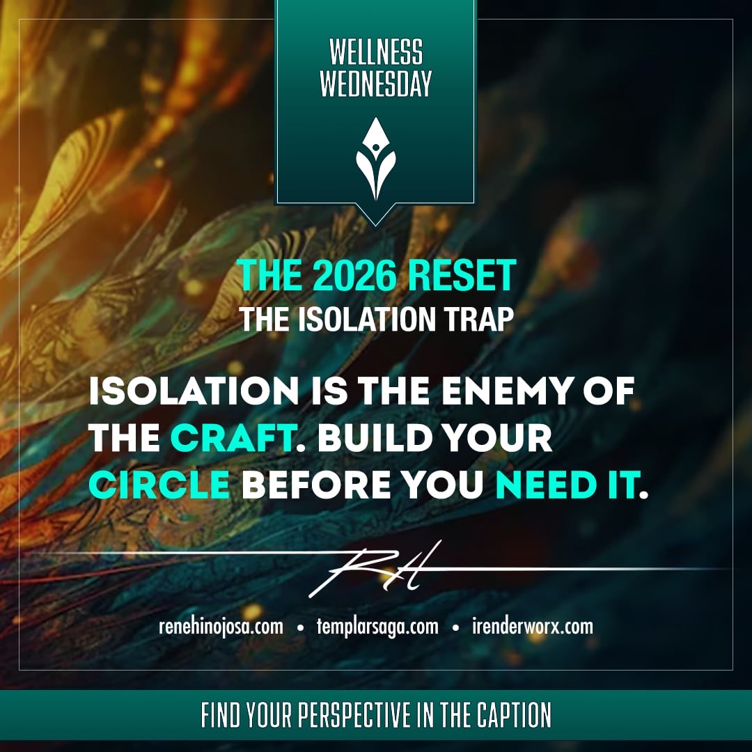Renderman072's tweet photo. Wellness Wednesday
The Isolation Trap
Build your circle before you need it.
You are only as resilient as your support system. Donโt wait for burnout to seek a lifeline.
โ๏ธ CTA: Who is in your creative inner circle?
#AuthorLife #WritersLift #CreativeWellness https://t.co/VJiZ9KGqHy