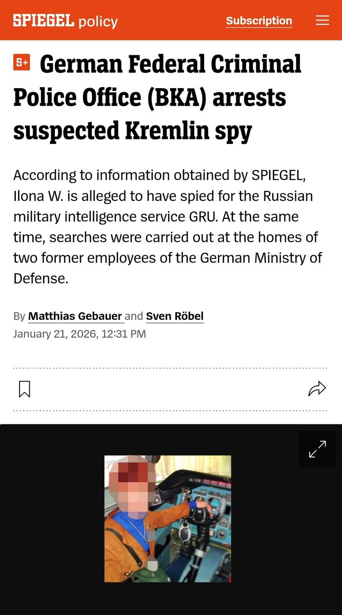 Another Russian spy has been arrested in Germany. A Russian GRU operation had infiltrated German political parties.