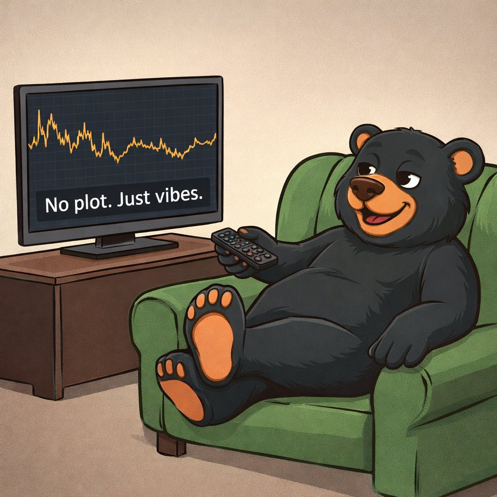 bearbuster_io's tweet photo. Market today:
no trend, no narrative, just vibes. https://t.co/Qv7UKGJTU4