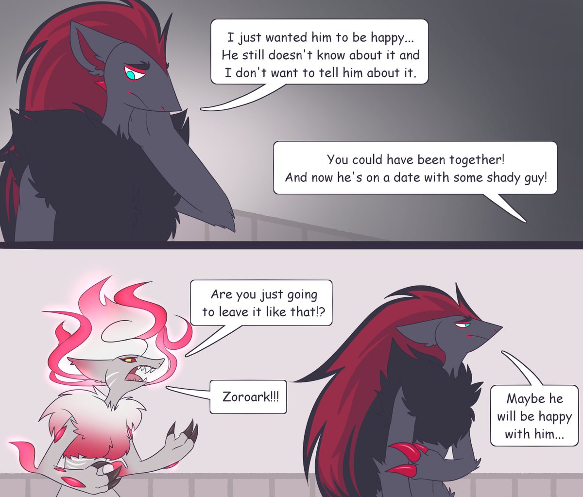 GeraF71049's tweet image. I just want you to be happy....
#Pokemon #Lucario #Zoroark #Furfrou #Liepard