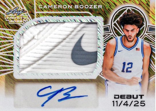 Leaf_Cards's tweet image. Super Sports Heroes — the only product where you’ll find the DEBUT game-used patches of Cameron &amp;amp; Cayden Boozer in their first-ever game-used trading cards.

This SKU is ultra-limited, and availability will drop fast as March Madness approaches.

Reach out to one of our sales…