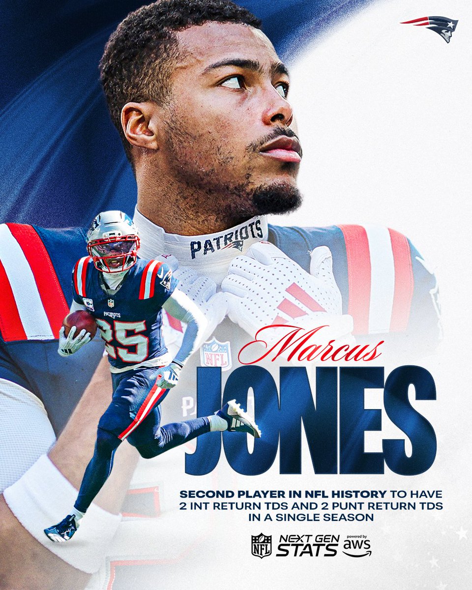Patriots's tweet image. All-around ANIMAL @MarcusJonesocho 🐕

@NextGenStats | @awscloud