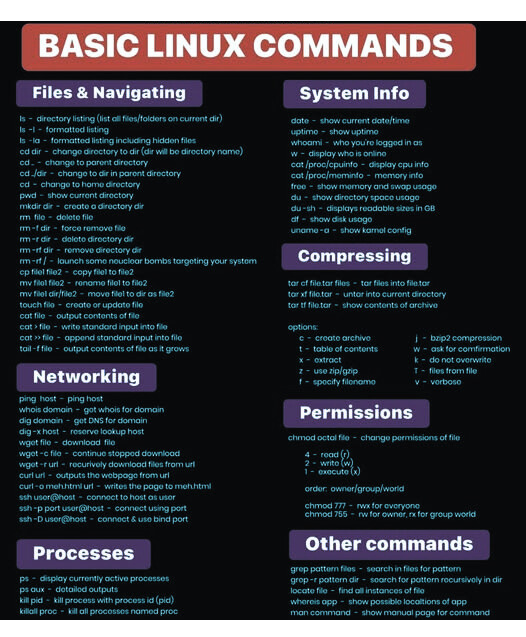DIGITALEARN_1's tweet image. Linux made simple 

 Files
 Networking
 Processes
 Permissions
One cheatsheet. Endless use.
#LinuxCommands #TechCheatSheet #ITProfessionals
