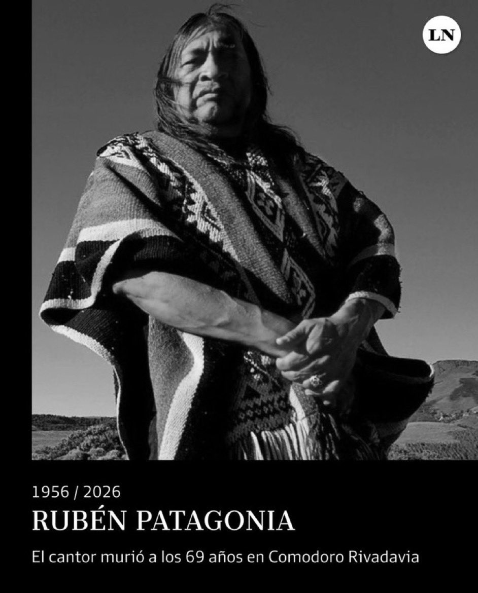 pdzoth's tweet image. Recién me entero que hace unos días nos dejó el Gran Rubén Patagonia. Gran cantante y divulgador de nuestras raíces.