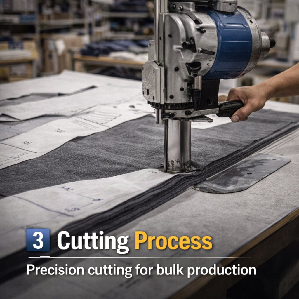 stitchexpo's tweet photo. Ever wondered how your clothing brand products are made?

Here’s our manufacturing process at Stitch Expo 👇

1️⃣ Pattern making for accurate fit 
2️⃣ Fabric selection based on GSM &amp; quality 
3️⃣ Precision cutting for bulk orders 
4️⃣ Sewing, printing &amp; embroidery https://t.co/mO2Mo8sxYA