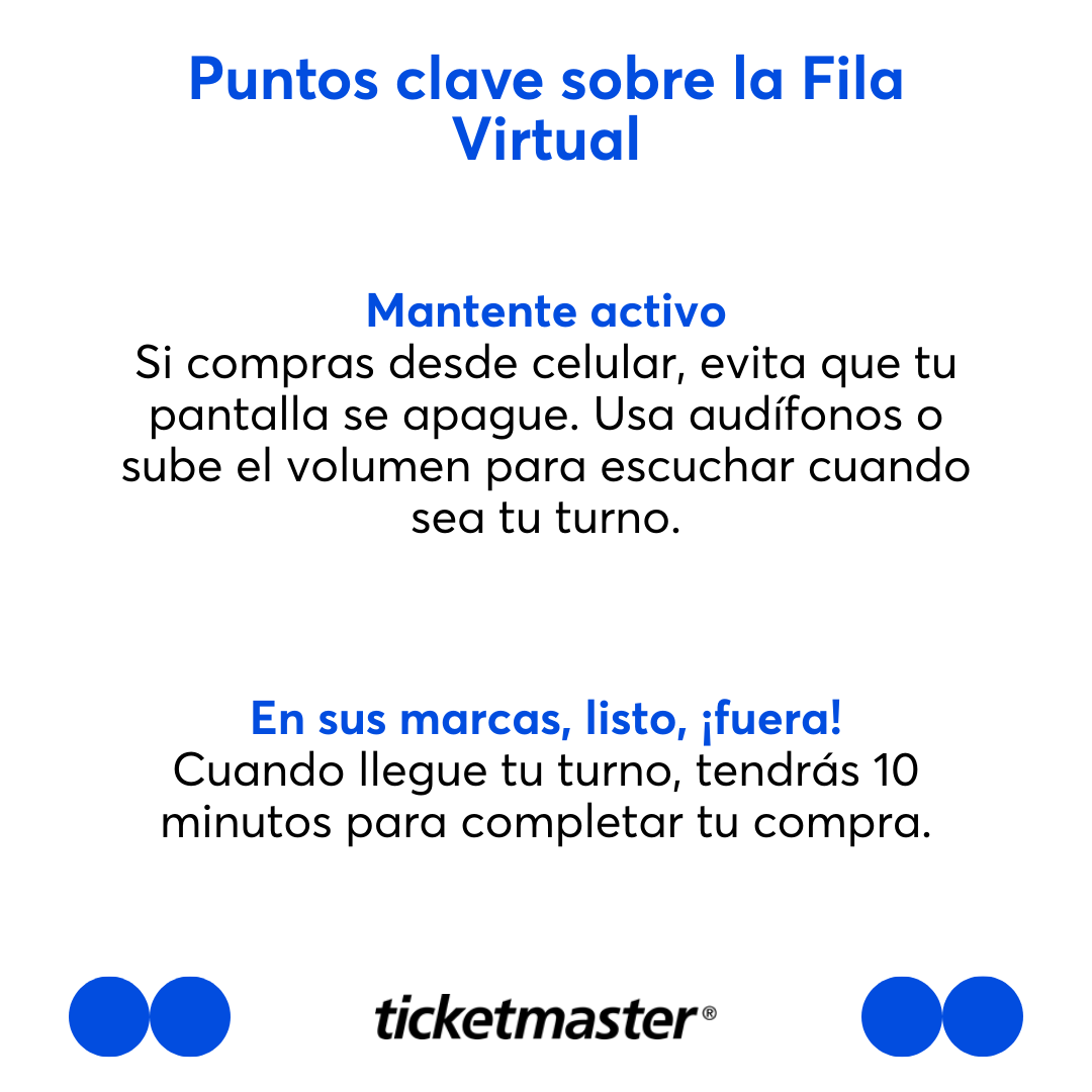 ServicioTM's tweet photo. Comprar boletos no es cuestión de suerte: es saber qué hacer.
Sigue estas claves y domina la fila virtual. 👇 https://t.co/HDIQ0V1wzP