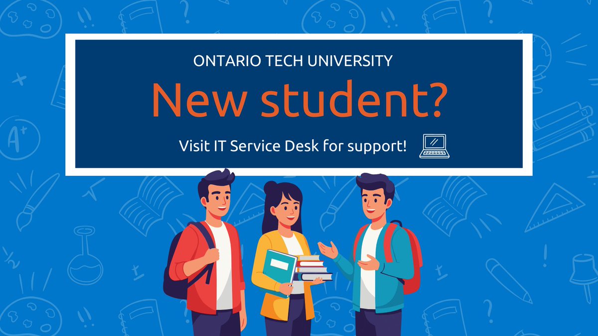 Are you a new student at Ontario Tech, looking for help with your login, resetting your password or setting up your new device?💻

The IT Service Desk is here to help!

🕘 Hours:
Check the link in our bio for the most up-to-date hours. We're available in-person, by email or phone