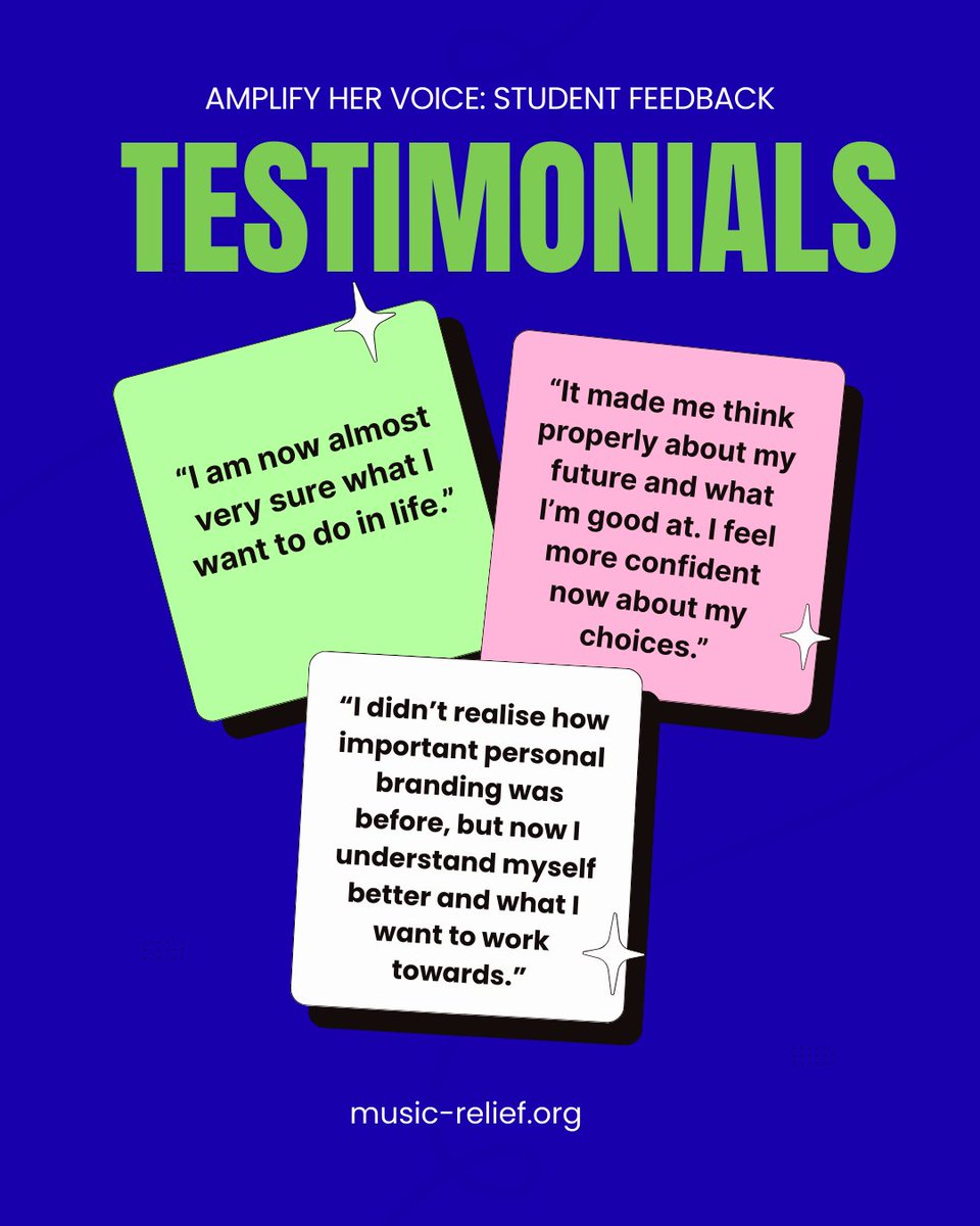 MusicReliefFou1's tweet photo. The testimonials from participants of our Amplify Her Voice Workshops say it all #AmplifyHerVoice #EmpoweringGirls #InSchoolProgramme #YouthVoices #MusicRelief https://t.co/F55VUJuwJY