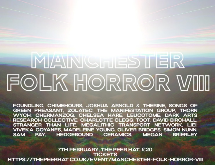 RustedRail's tweet image. A very rare live outing for Songs of Green Pheasant at next month's Folk Horror Festival in Manchester on Feb 7th @The_Peer_Hat - details and tickets here...

thepeerhat.co.uk/event/manchest…