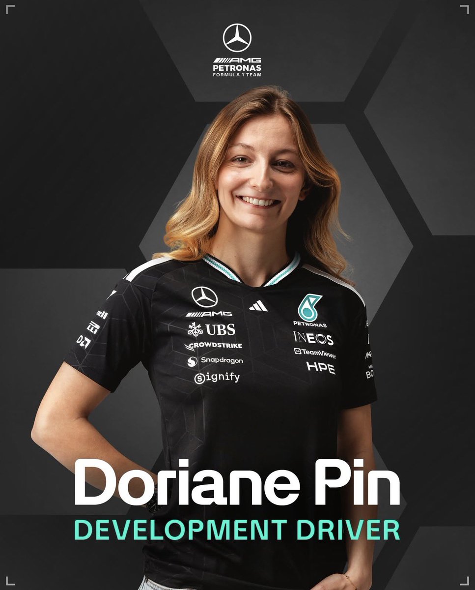 DORIANE PIN OFICIALMENTE PILOTO DE DESENVOLVIMENTO DA MERCEDES PORRAAAAAAAA