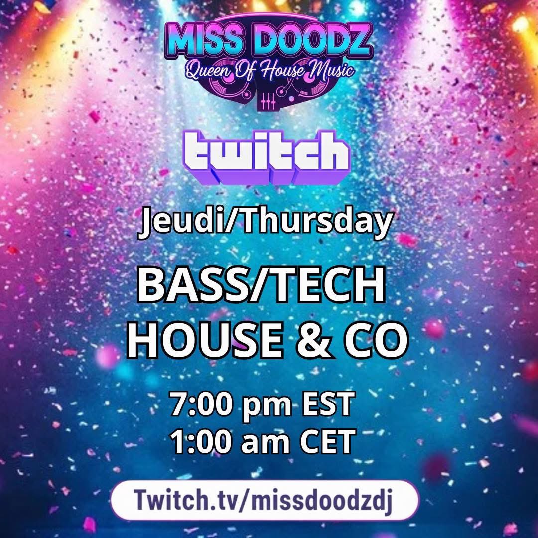 MissDoodzDJ's tweet image. Ce Jeudi Bass/Tech House &amp;amp; CO 
Dès 19h QC/EST — 1h am FR/CET
This Thursday Bass/Tech House &amp;amp; CO 
At 7 pm EST — 1:00 am CET 
Twitch.tv/missdoodzdj
#dj #livesession #twitch #twitchdj #musique #music #party