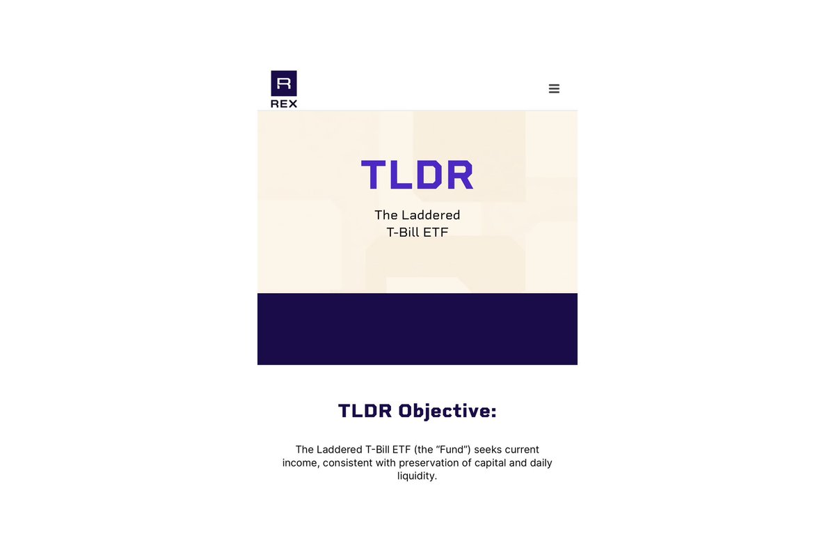 Are we getting away from monthly paying T-bill ETFs and onto weekly paying?  First was $WEEK, and now $TLDR. No more $SGOV ?