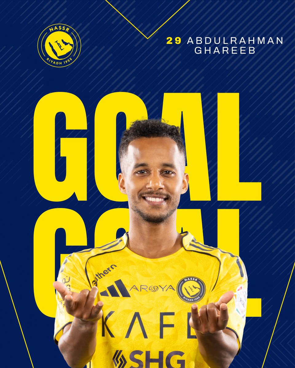 AlNassrFC's tweet photo. 5’ | هـــــدف! 🔥
الهدف الأول للعالمي عن طريق عبدالرحمن غريب 🤩
#النصر_ضمك https://t.co/5QGkamWeek