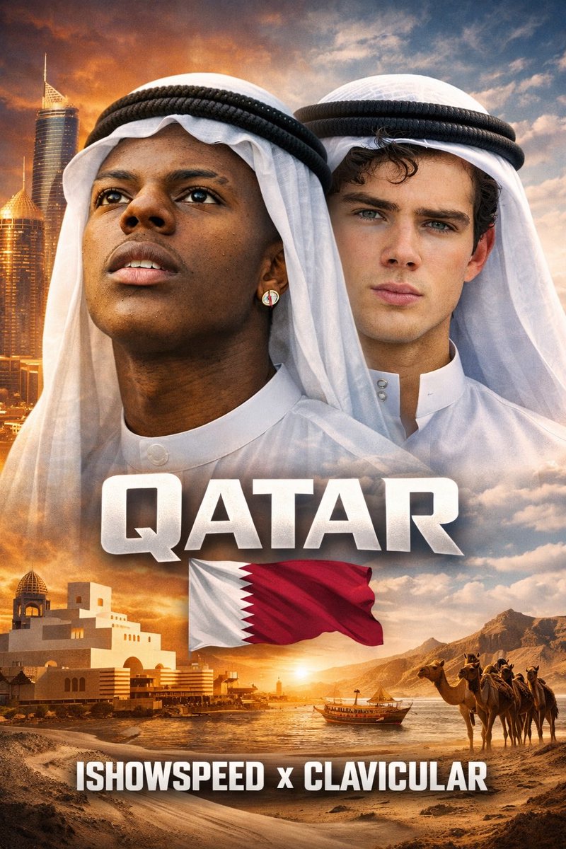 barragers's tweet image. Top jester IShowSpeed and top looksmaxxer Clavicular will unite in Qatar 👀