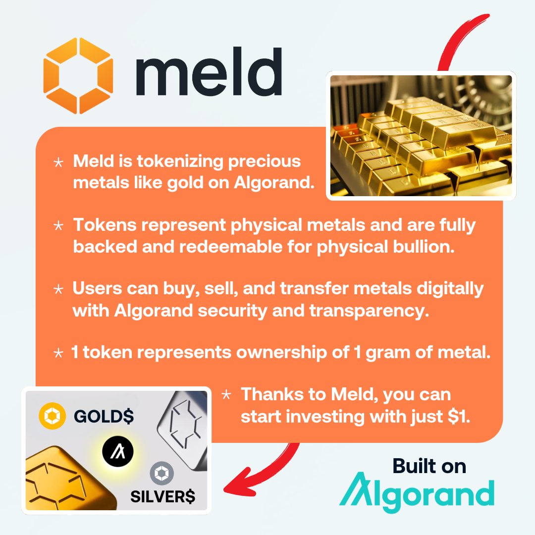 Incredible times as gold and silver are at ATHs! In 2025 alone, ~7 tonnes  of silver and 98 kg of gold were traded on $ALGO via @meldgold ($12M TVL),  across 800,000 txns!