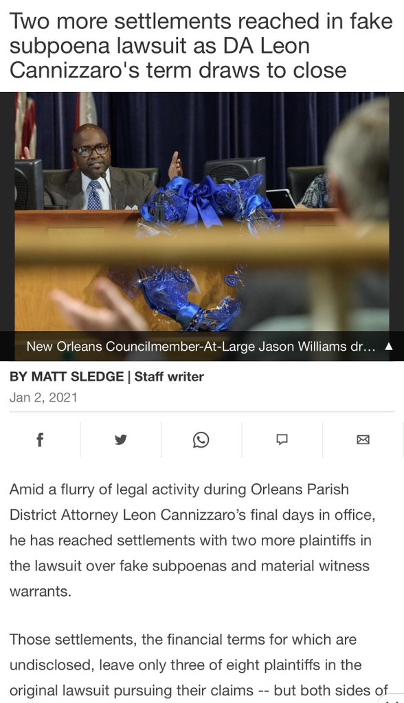 When former DA Leon Cannizzaro’s lawsuit had to pay out THREE settlements, Jeffrey gave him a job