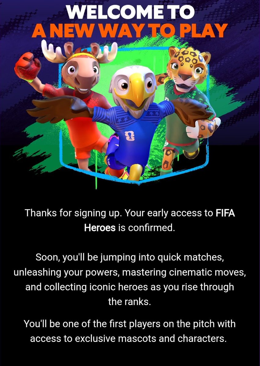 Got my FIFA Heroes Early Access today 👀🔥
If you registered earlier, don’t forget to check your mail — you might be in!
