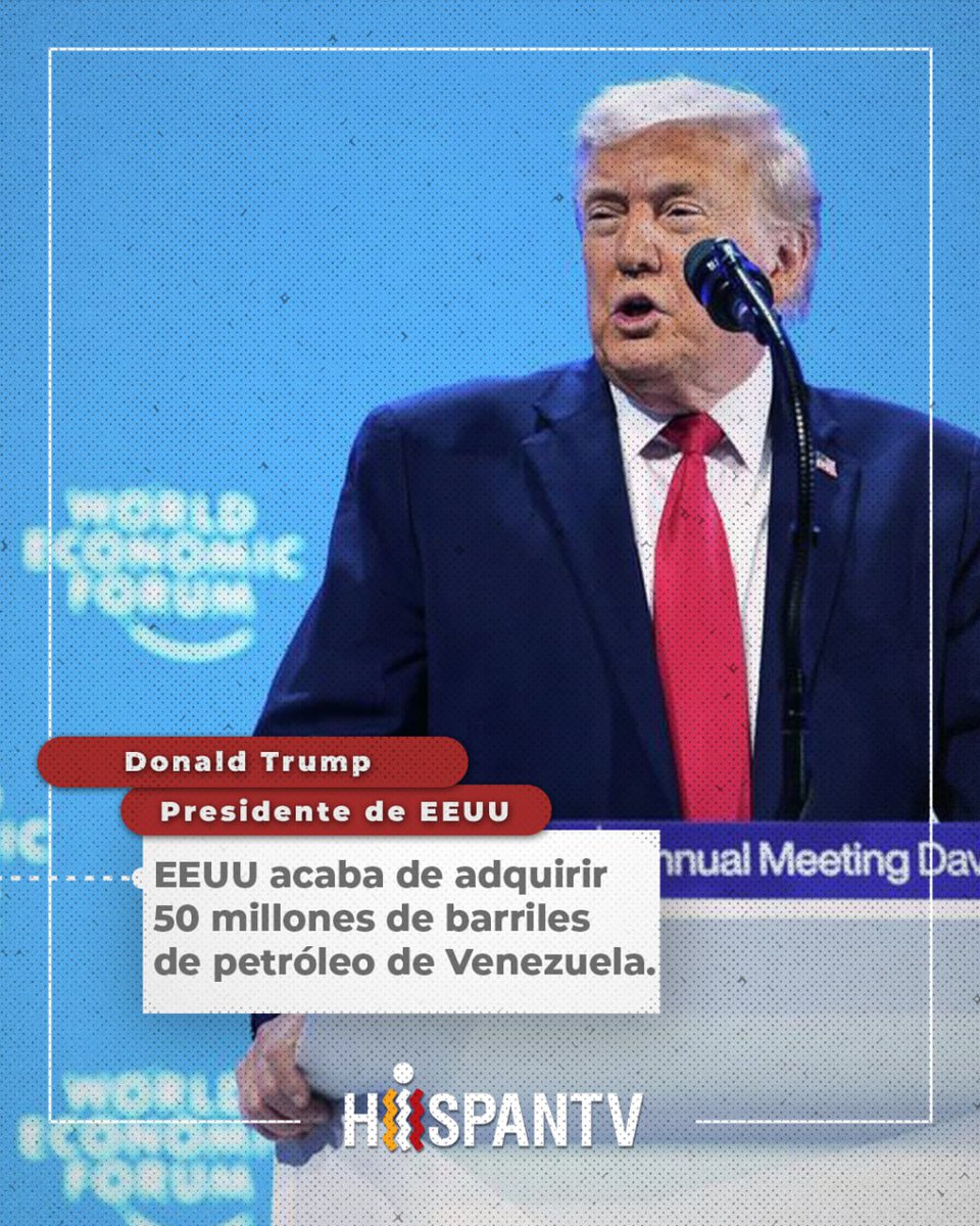 “EEUU acaba de adquirir 50 millones de barriles de petróleo de Venezuela”, ha dicho Trump.

¿Y ya lo pagó? 
¿Y cómo se los llevó, en el Portaaviones? 🤣
Hay personas mentirosas y este, que se los ganó a todos! 
🤣🤣