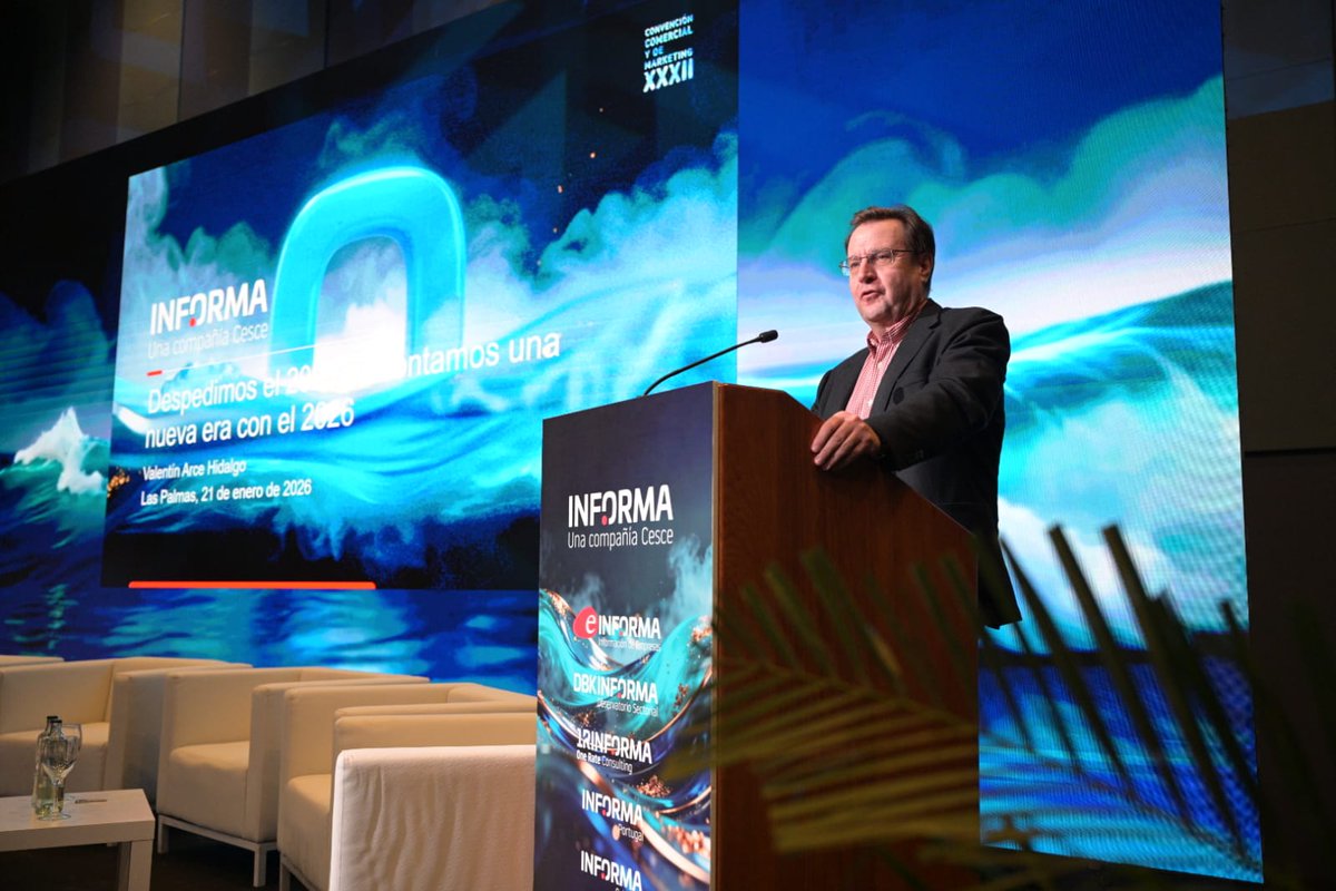 ¿Qué retos nos esperan para 2026? 🔎 El director General Comercial de #INFORMA, Valentín Arce, analiza los principales desafíos y oportunidades para una nueva era, en la XXXII #ConvenciónComercialydeMarketing.

#informadb #BusinessByData