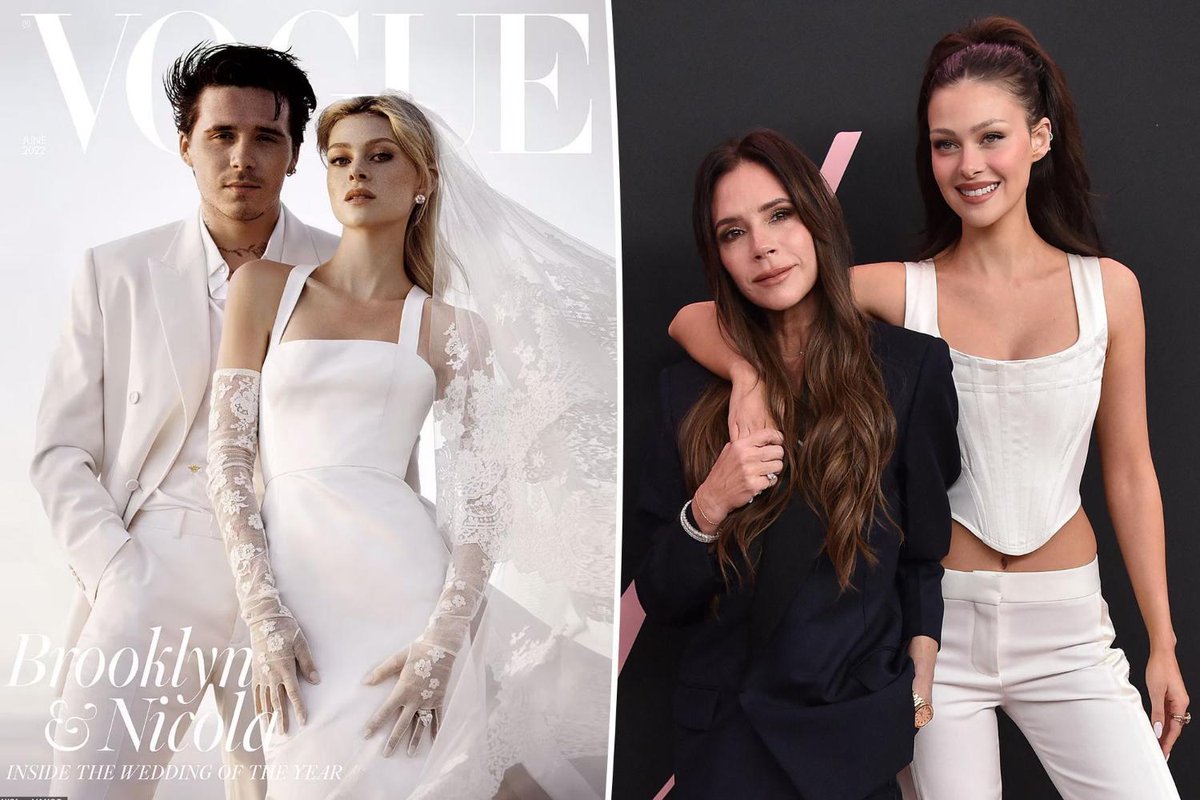 PageSix's tweet image. Nicola Peltz’s Vogue wedding interview conflicts with claim Victoria backed out of designing dress at ‘eleventh hour’ pagesix.com/2026/01/21/sty…