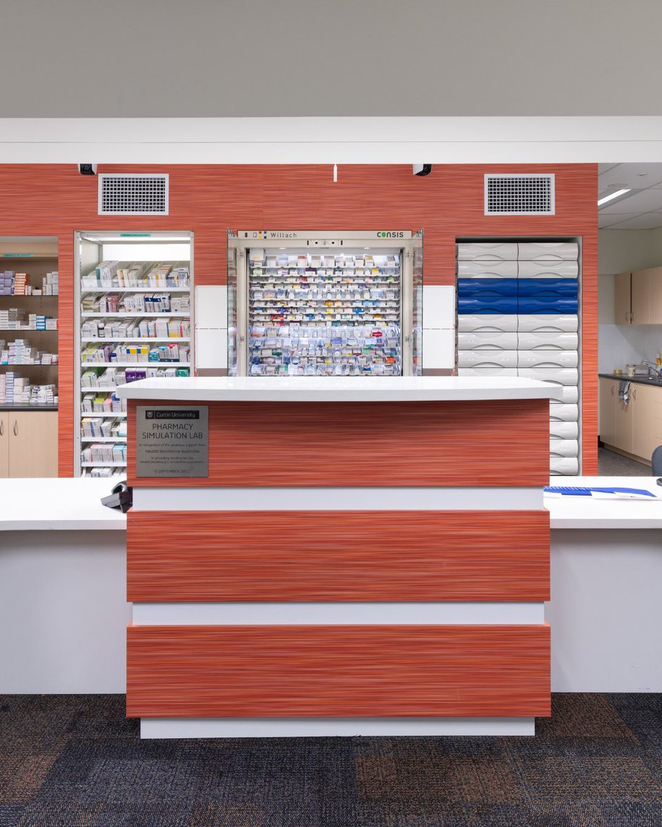 CurtinUni's tweet photo. Did you know we have a model pharmacy at Curtin? 💊

Our purpose-built pharmacy dispensary simulates real-life settings, giving you the opportunity to dispense a script just like you would in a real pharmacy. 

The facility also features an advanced robotic dispensing unit — the only one used for training purposes in Western Australia! This technology improves dispensing speed, enhances stock management, and helps mitigate risk, ensuring you're equipped with the latest industry tools.

To learn more about our Bachelor of Pharmacy (Honours), visit https://t.co/bj2dSSwR4B

#CurtinUniversity #CurtinLife CRICOS code: 00301J.