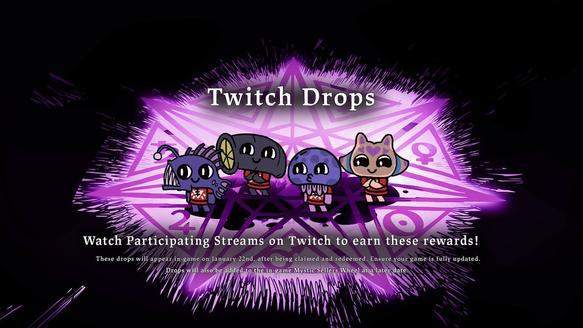 COTLhelp's tweet image. How To Get Twitch Drops! 🪼

Connect your Twitch account: devolver.codes/cotl

Find a stream with drops enabled, which you can find here! twitch.tv/directory/cate…