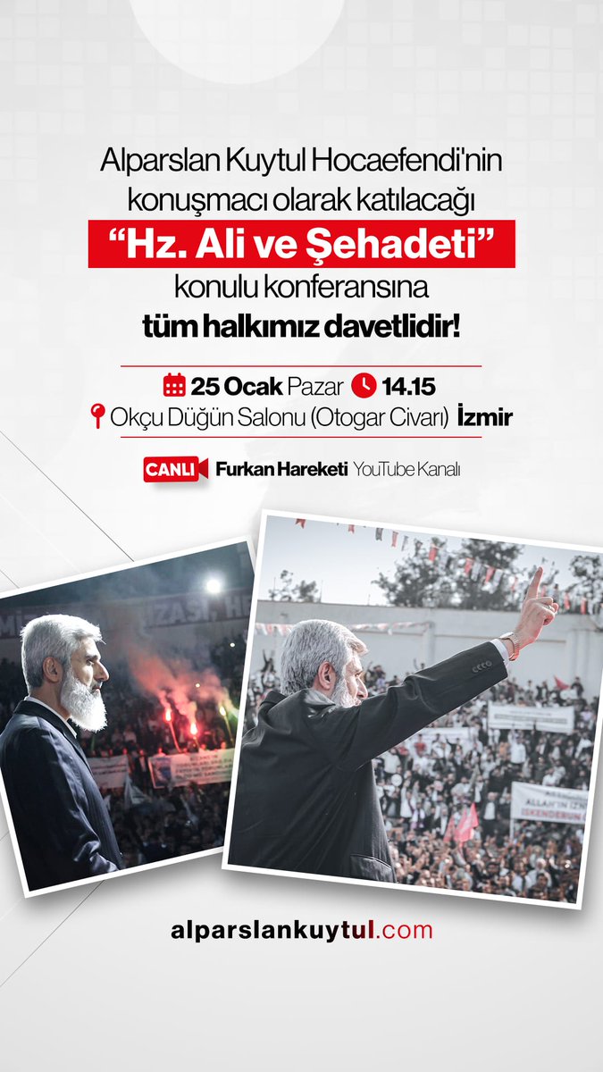 Manisaveİzmir Konferansları 
#FurkanKonferansları