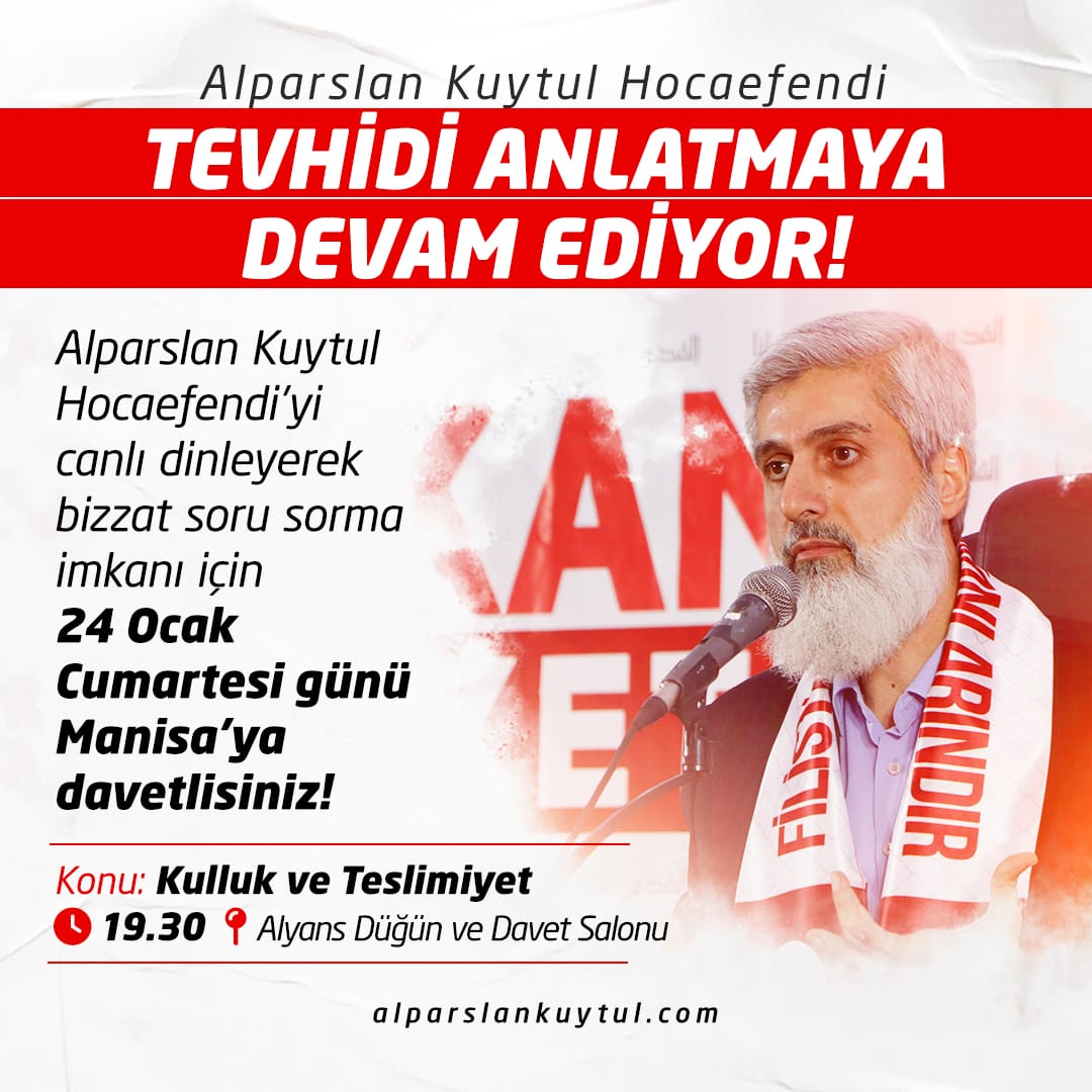Manisaveİzmir Konferansları 
#FurkanKonferansları