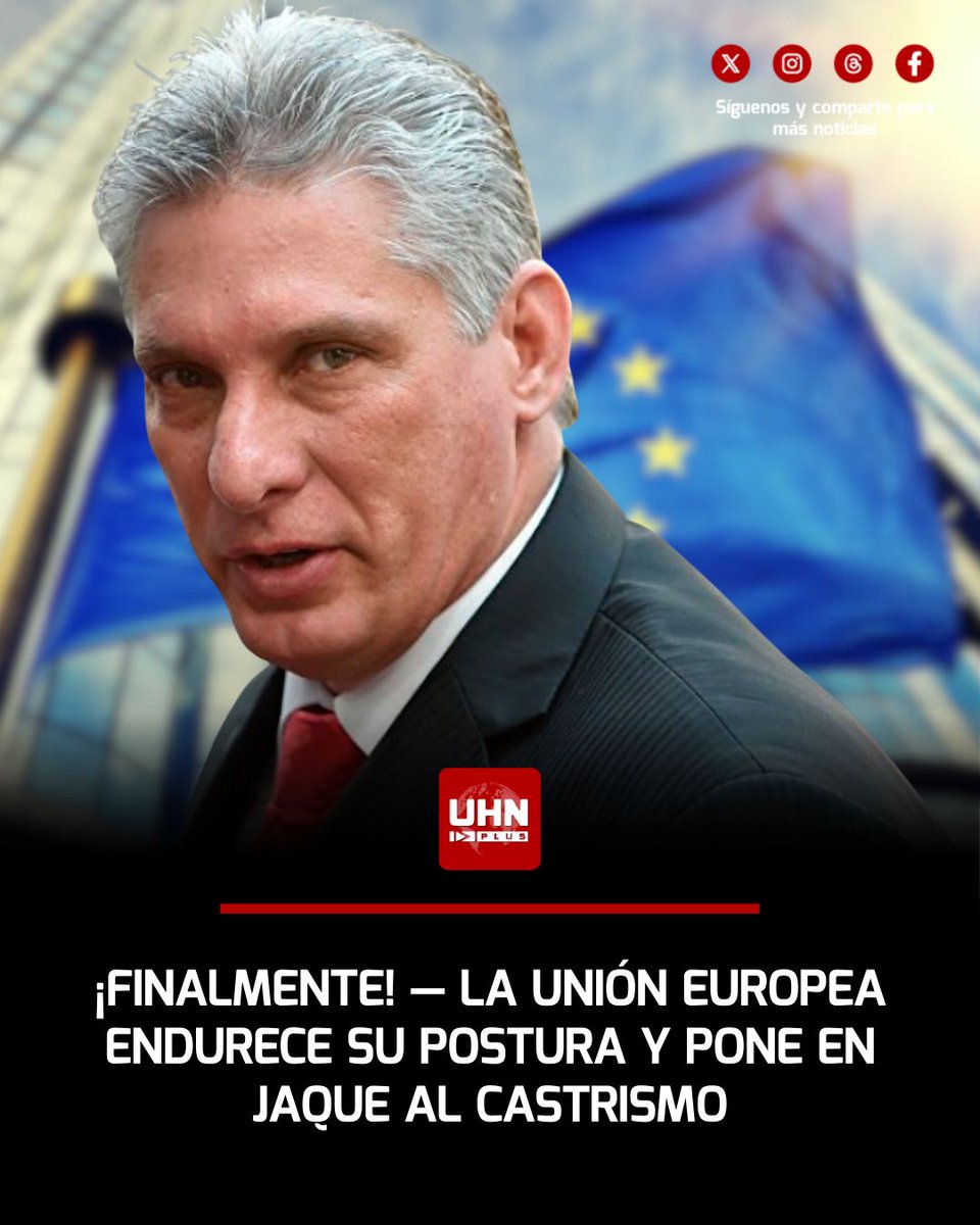 UHN_Plus's tweet image. 🇪🇺🇨🇺‼️ | URGENTE — El Parlamento Europeo aprobó una enmienda para suspender el Acuerdo de Diálogo Político y Cooperación con Cuba, al considerar inaceptable que el régimen comunista siga recibiendo trato privilegiado mientras actúa como aliado de Moscú y Minsk y envía mercenarios…