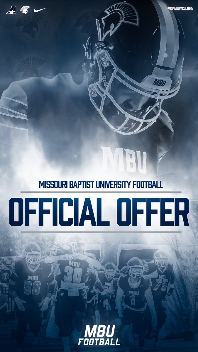 After a great conversation with Coach Osborne, I am proud to say I have received an official offer from Missouri Baptist University ! 
<a href="/Livewith123/">Jordan Osborne</a> <a href="/JPRockMO/">JP Rock</a> <a href="/jmac___19/">Jeremy Maclin</a> <a href="/KirkwoodFB/">Kirkwood Football</a>