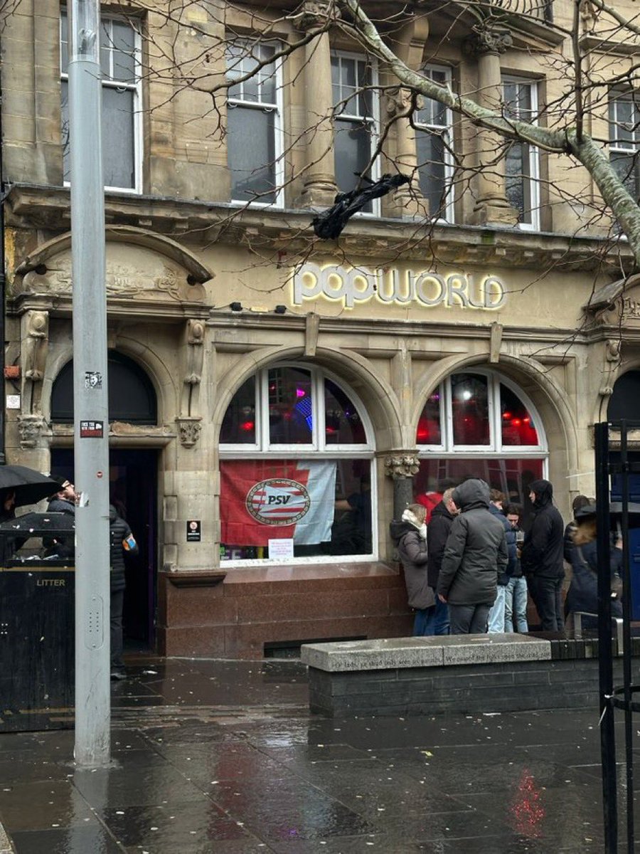 Awaydays23's tweet photo. PSV Eindhoven fans taking in some British culture in Newcastle today #PSV https://t.co/m34Tltf3wE