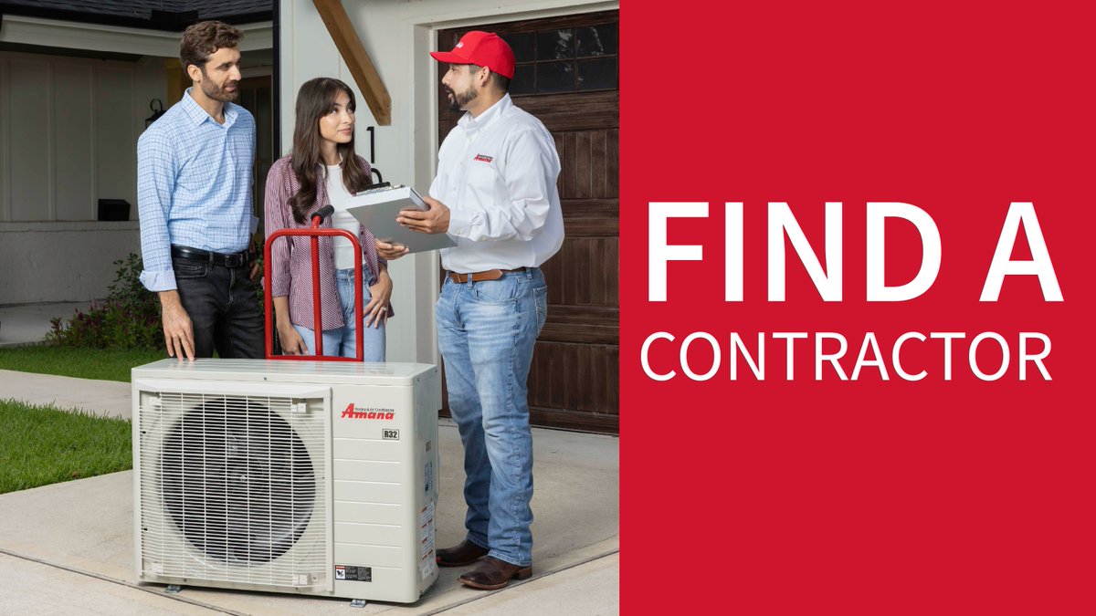 From expert advice to expert installation, Amana brand pros are here to make your comfort goals a reality. Get connected and customize your home comfort now.

Find yours here: bit.ly/45gegfA