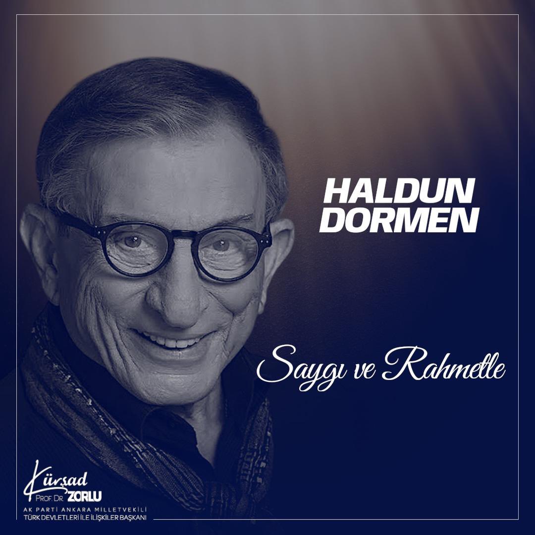 Türk tiyatrosunun usta ismi #HaldunDormen’e Allah’tan rahmet, ailesine ve sevenlerine başsağlığı diliyorum…

Ruhu şad olsun!