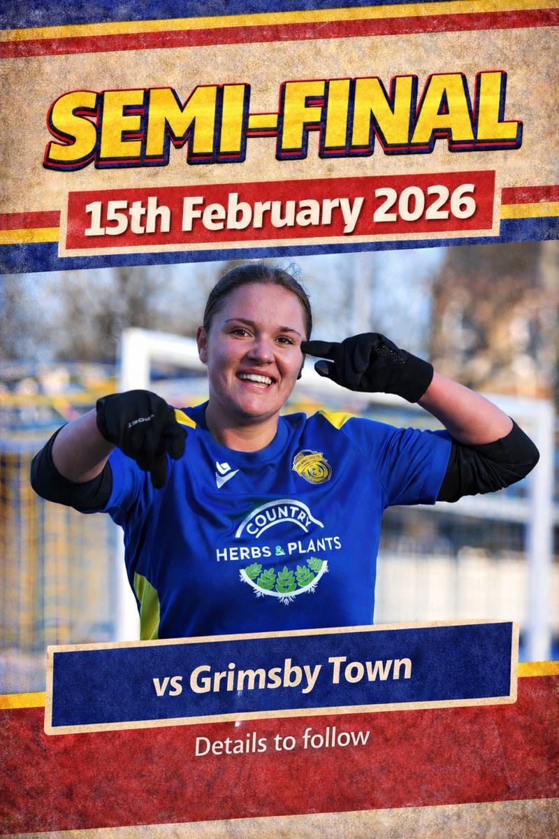 🏆 COUNTY CUP DRAW 🏆
Spalding United Women have been drawn away to Grimsby Town in the Semi-Final of the Lincolnshire County Cup! 💙💛⚽️

📅 15th February 2026
📍 Details to follow

#SpaldingUnitedWomen #UpTheTulips #LincolnshireCountyCup #WomensFootball