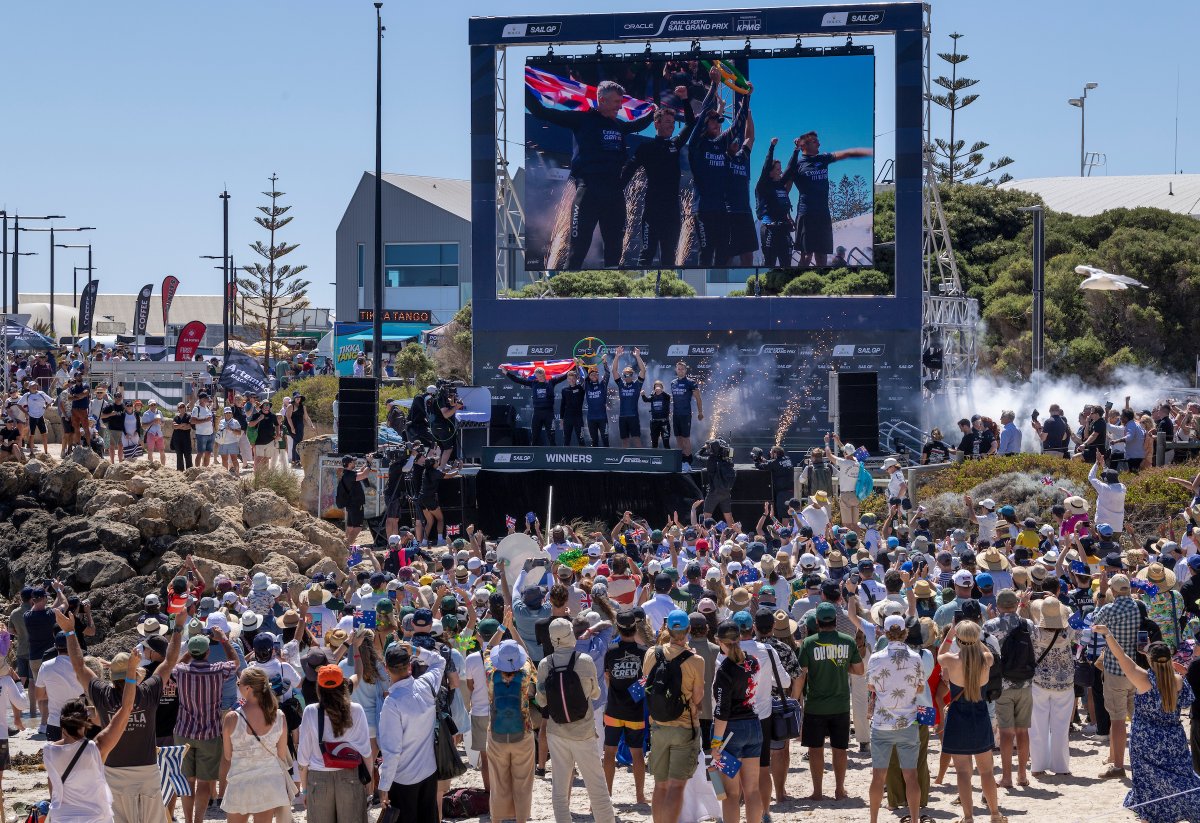 PRGlive's tweet image. As @SailGP returned Down Under PRG teams from the UK &amp;amp; AUS worked side by side on the water to provide world-class video solutions w/crews on site at every stop. It was a demanding environment that required flawless execution &amp;amp; showcased the strength of the PRG network. ⛵🌏
