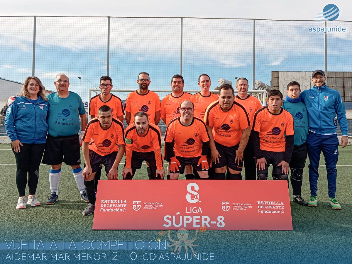 ASPAJUNIDE's tweet photo. 📅⚽️ Este pasado fin de semana nuestro CD Aspajunide volvía a la competición. Concretamente la sección de fútbol-8 en el estadio del Pitín de San Javier. https://t.co/tA2byidovj