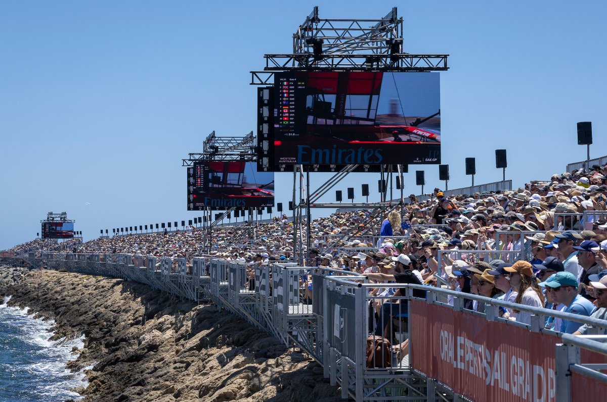 PRGlive's tweet image. As @SailGP returned Down Under PRG teams from the UK &amp;amp; AUS worked side by side on the water to provide world-class video solutions w/crews on site at every stop. It was a demanding environment that required flawless execution &amp;amp; showcased the strength of the PRG network. ⛵🌏