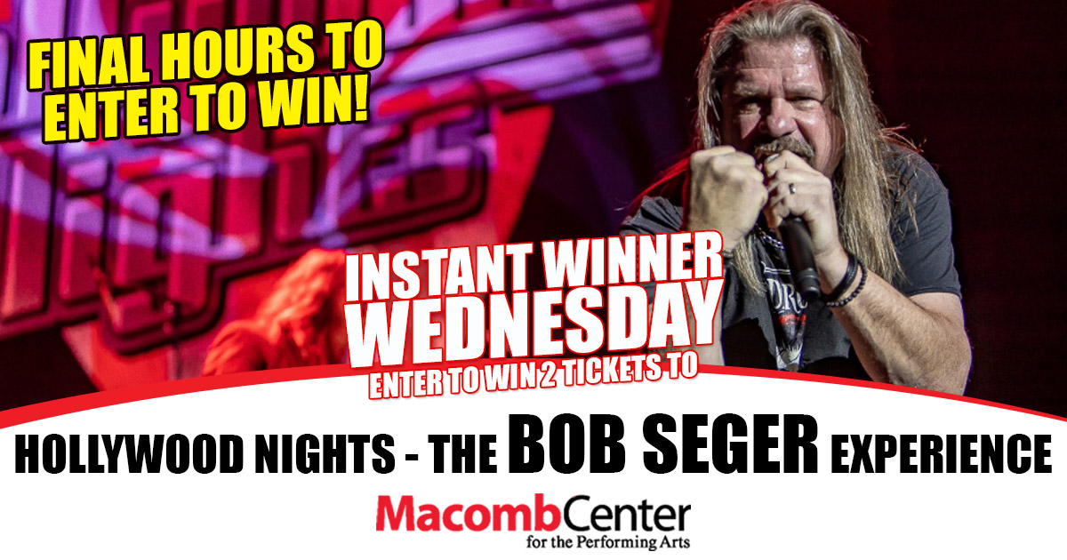 ⏰ Last chance! Don’t miss your opportunity to win 2 tickets to Hollywood Nights – The Bob Seger Experience on February 20! 🎸

🎟️ Enter now: candgnews.com/BobSeger_MCFTP…  

🎭 Presented by the Macomb Center for the Performing Arts — see more upcoming shows at macombcenter.com