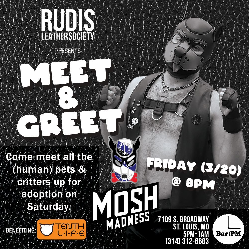The digital gates are opening! Rudis will be hosting Mosh Madness 2026 at Bar:PM with the first mini event happening the Meet and Greet! On Friday March 20th @ 8pm meet our Adoptees available for Saturdays events!